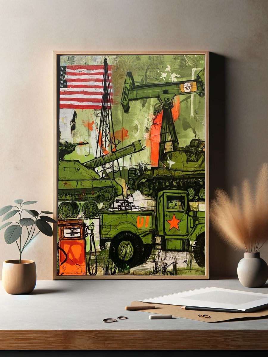 Military Vehicles Pop Art Poster. — room view 2
