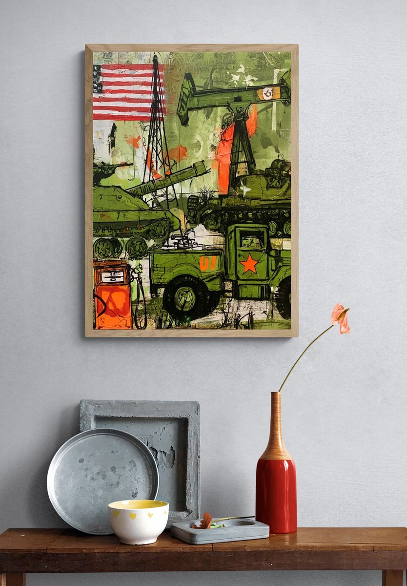 Military Vehicles Pop Art Poster. — room view 3