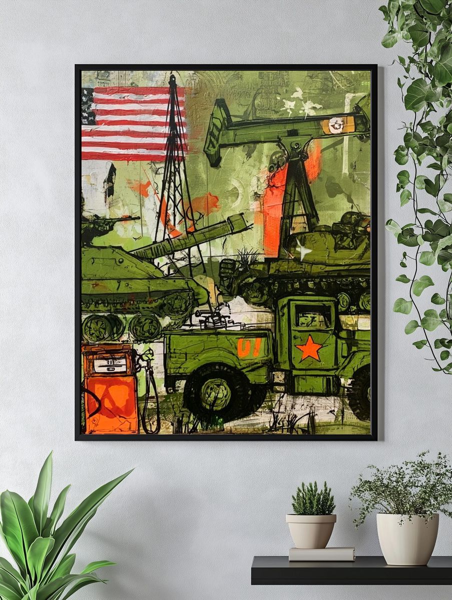 Military Vehicles Pop Art Poster. — room view 4