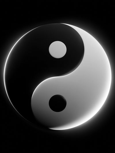 Yin Yang Minimalist Poster.