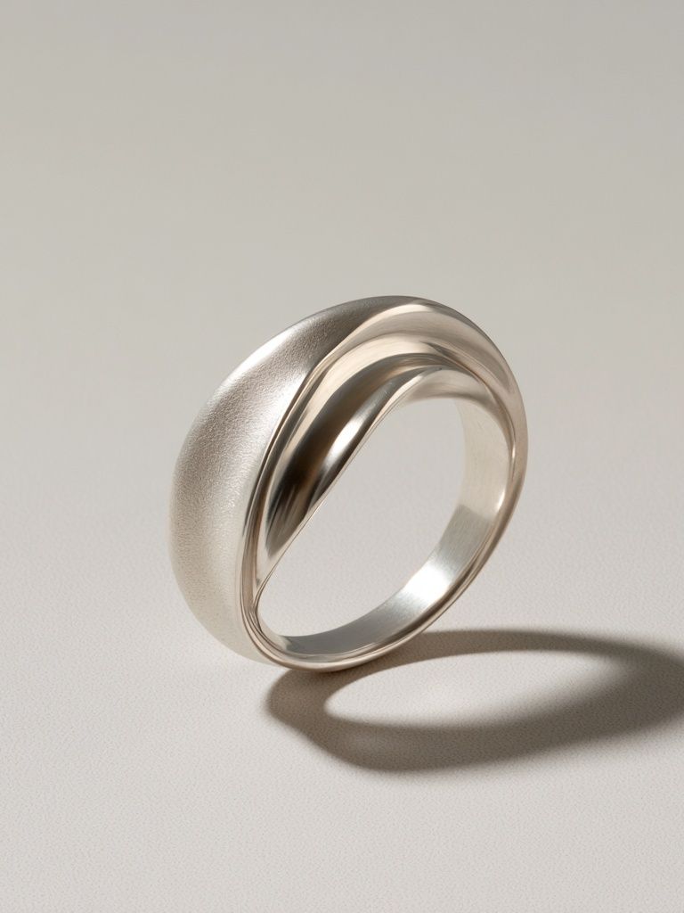 Silver Ring Minimalist Print. poster detail
