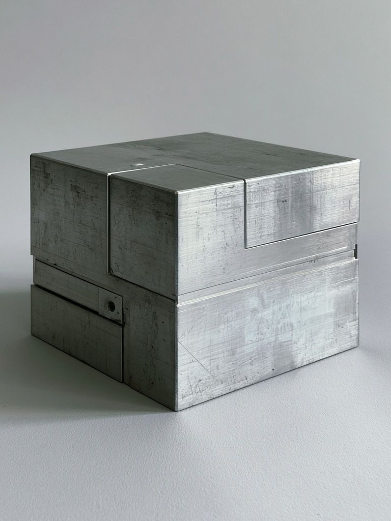 Metal Cube Still Life Poster. poster — minimalist art