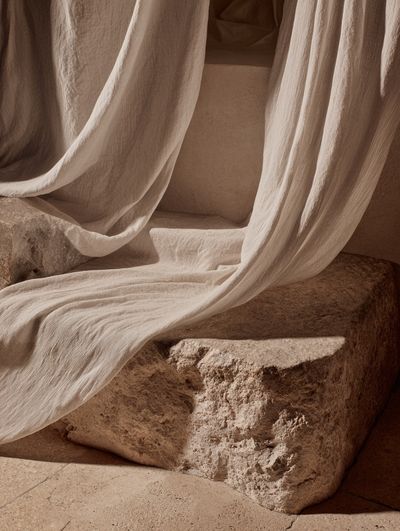 Draped Linen Still Life Print.