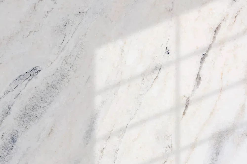 Window shadow white marble background. poster — minimalist art