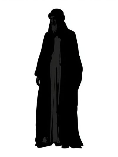 Mystic Cloaked Figure Minimalist Print. poster