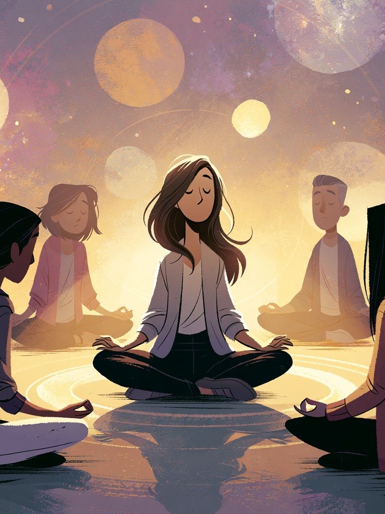 Meditation Circle Illustration Poster. poster detail
