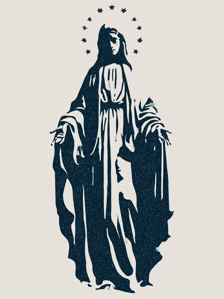 Virgin Mary Minimalist Print. poster — minimalist art