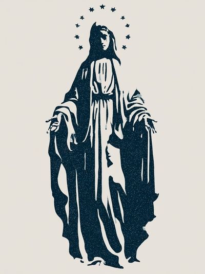 Virgin Mary Minimalist Print. poster