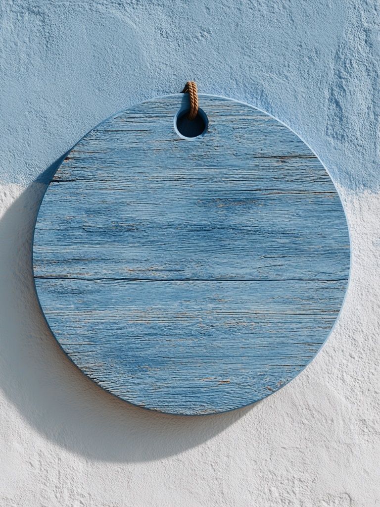 Blue Coastal Wall Hanging Print. poster detail