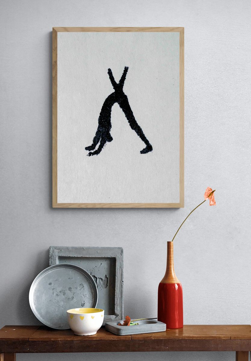 Minimalist Black Figure Print. — room view 3