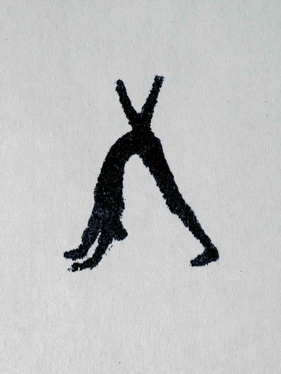 Minimalist Black Figure Print.