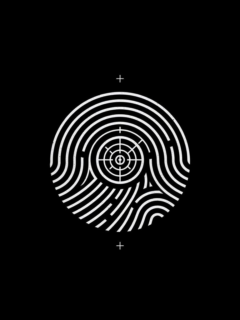 Fingerprint Target Minimalist Poster. poster — minimalist art