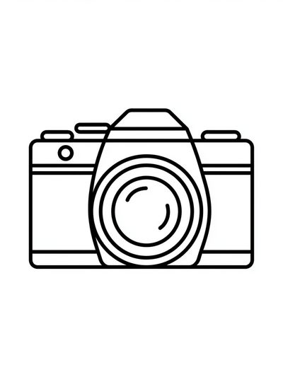 Camera Line Art Poster. poster