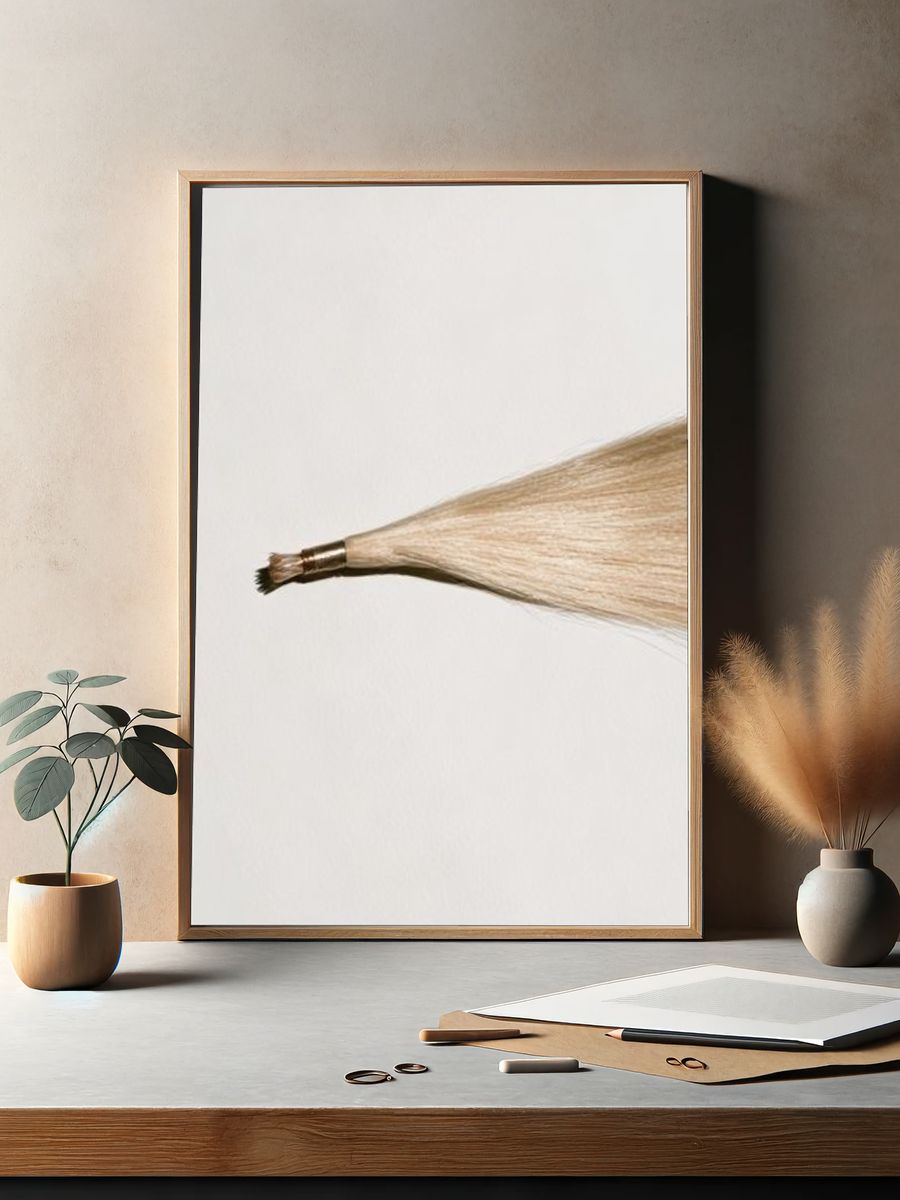 Paintbrush Bristle Study Print. — room view 2
