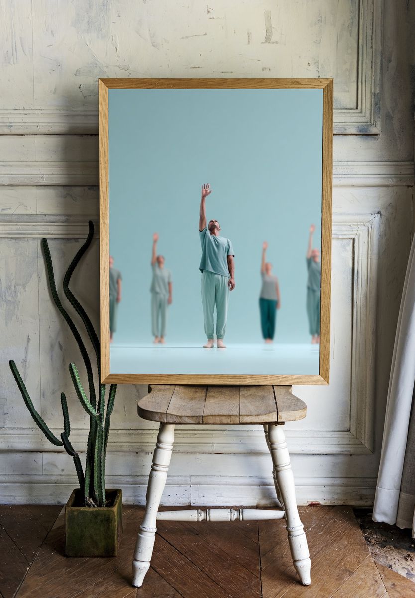Meditative Figures Minimalist Print. — room view 1
