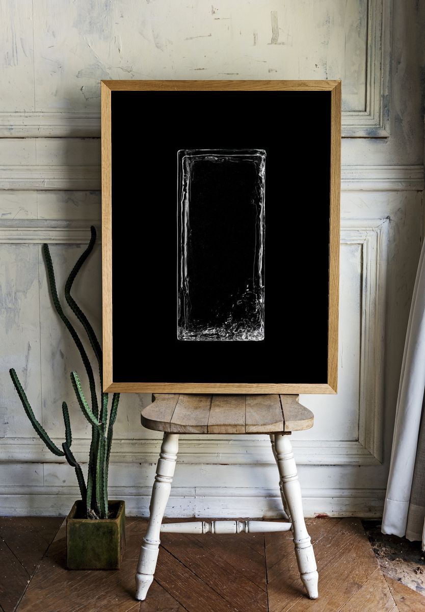 Minimalist Ice Block Poster. — room view 1