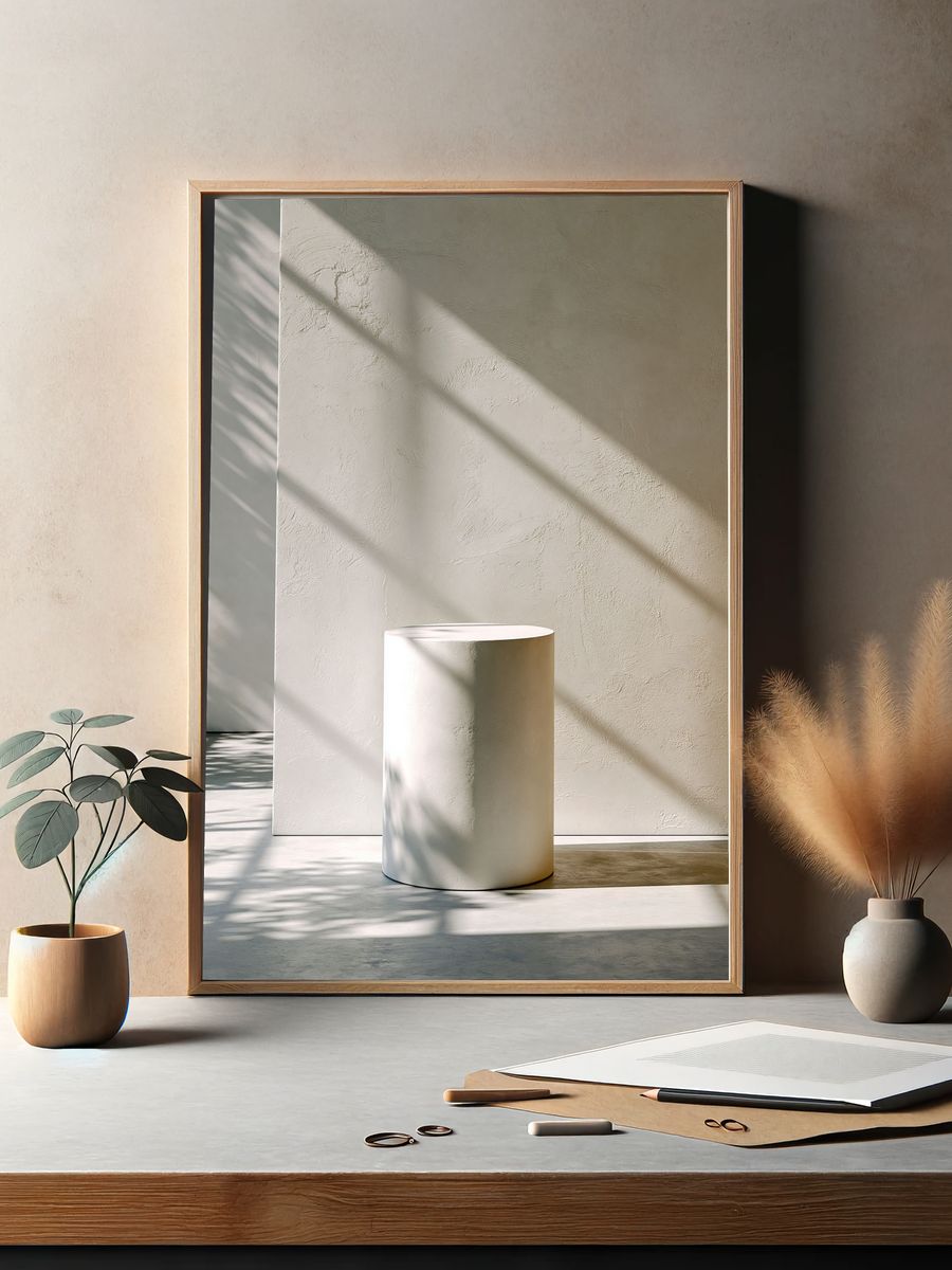Sunlit Minimal Interior Poster. — room view 2