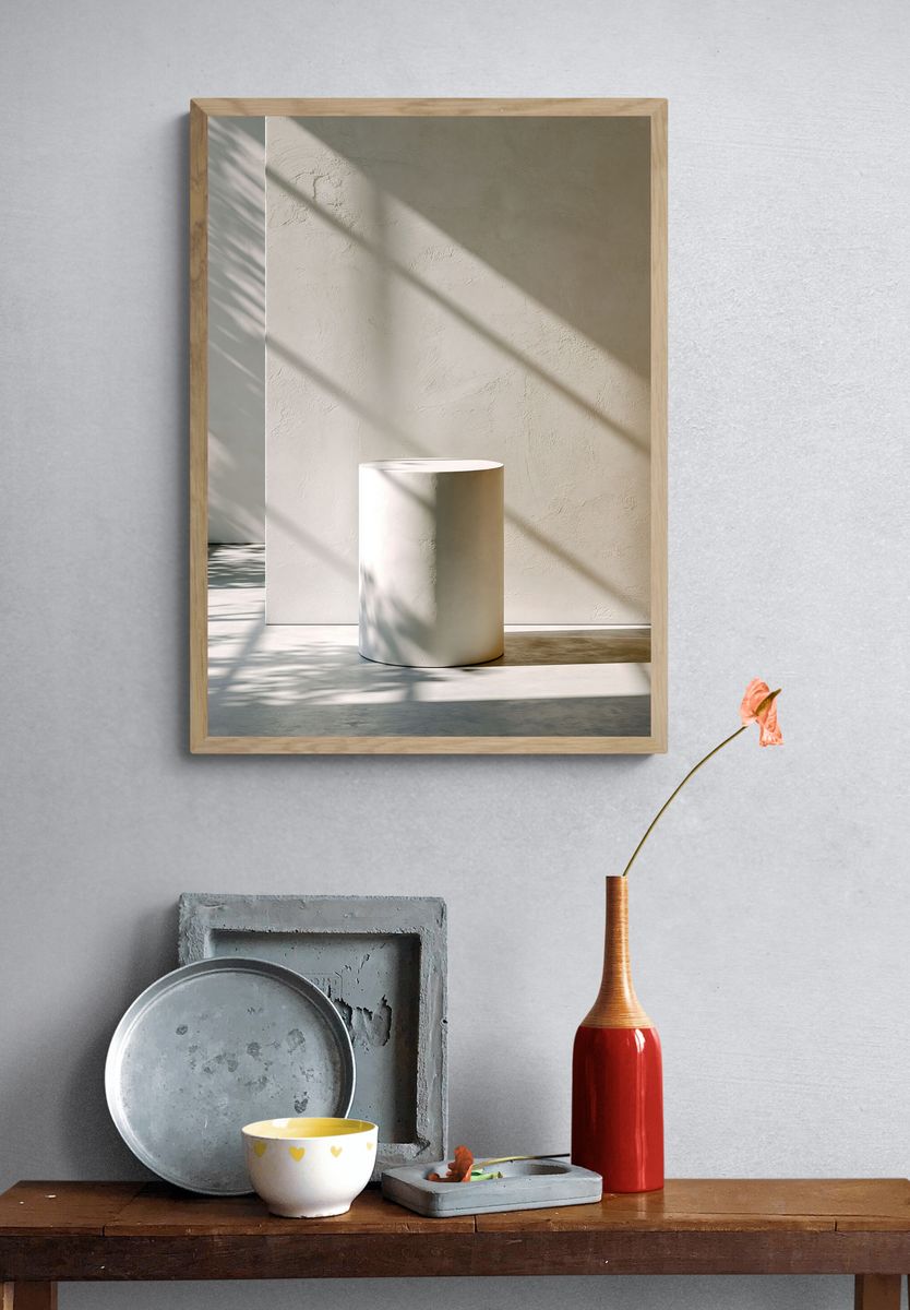 Sunlit Minimal Interior Poster. — room view 3