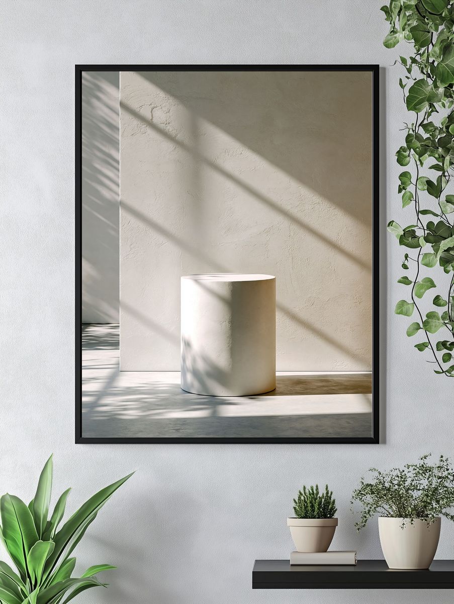 Sunlit Minimal Interior Poster. — room view 4