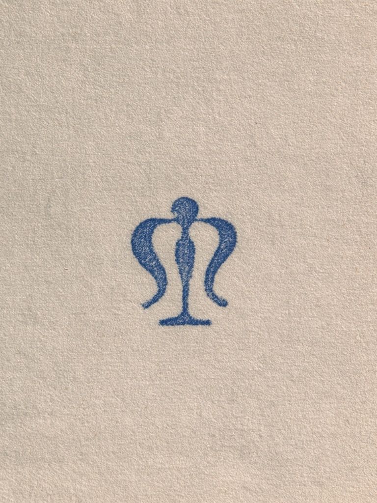 Blue Crown Emblem Minimalist Print. poster detail
