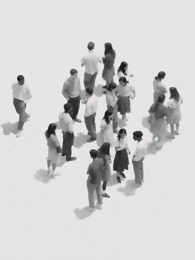 Crowd Study Minimalist Print. poster — minimalist art