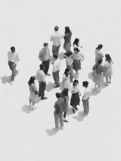 Crowd Study Minimalist Print. poster