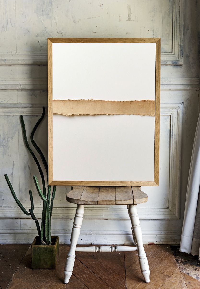 Torn Paper Strip Minimalist Print. room preview