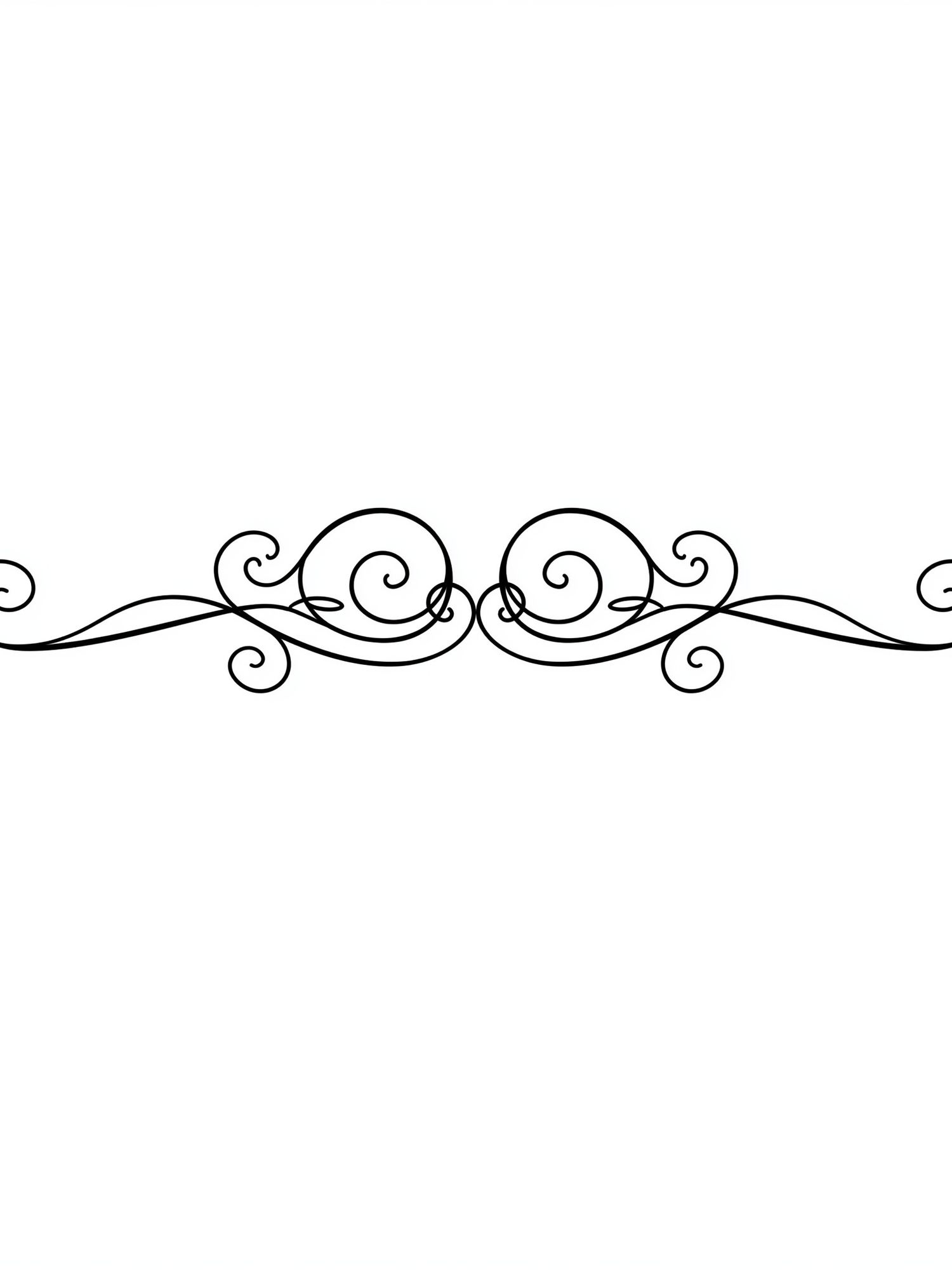 Ornamental Scrollwork Minimalist Print. poster detail