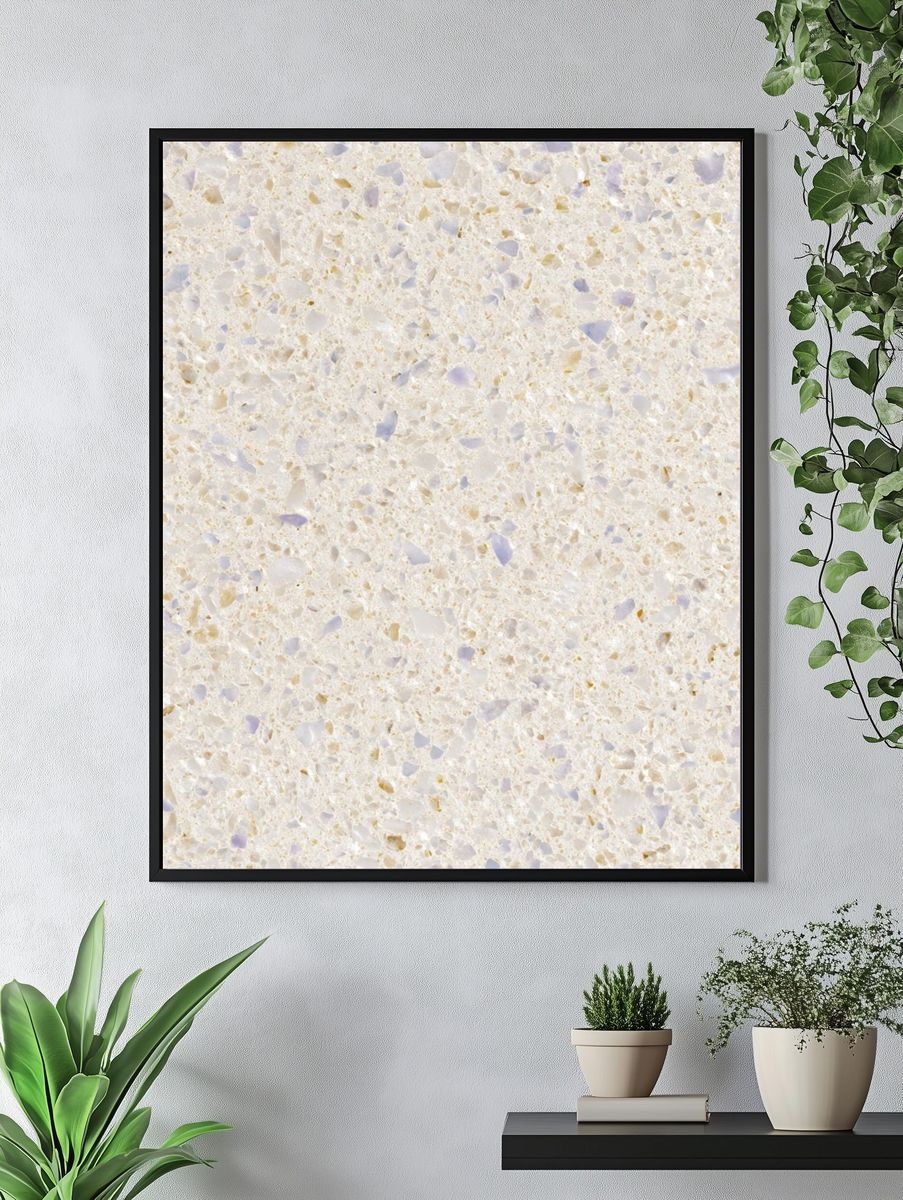 Terrazzo Texture Minimalist Print. — room view 4