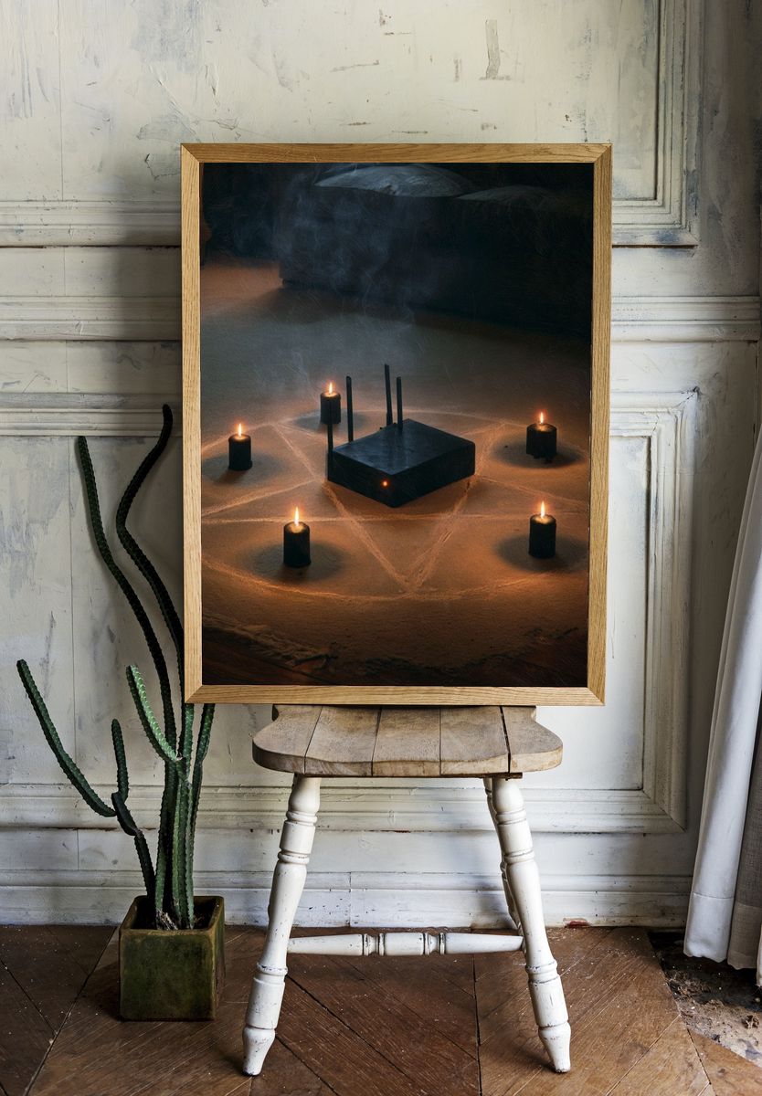 Candlelit Ritual Circle Poster. room preview