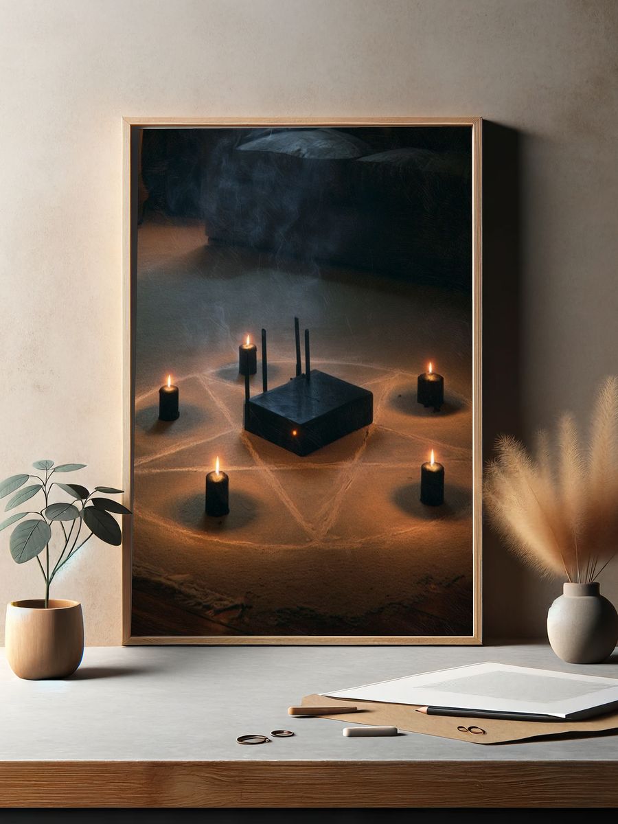 Candlelit Ritual Circle Poster. — room view 2