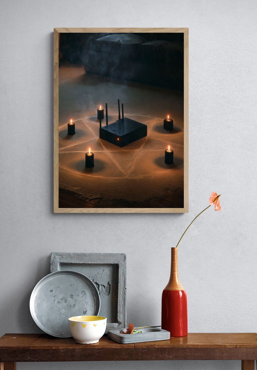 Candlelit Ritual Circle Poster. — room view 3