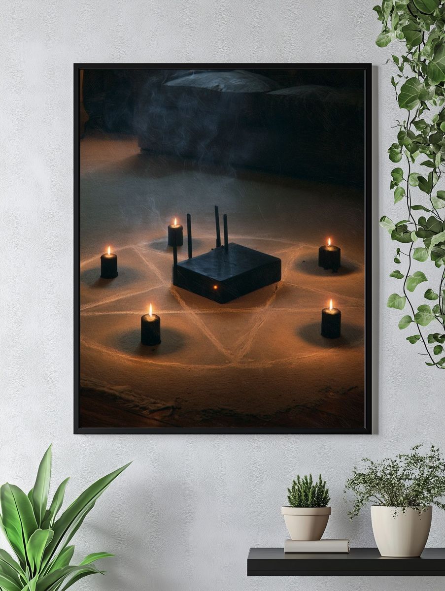 Candlelit Ritual Circle Poster. — room view 4