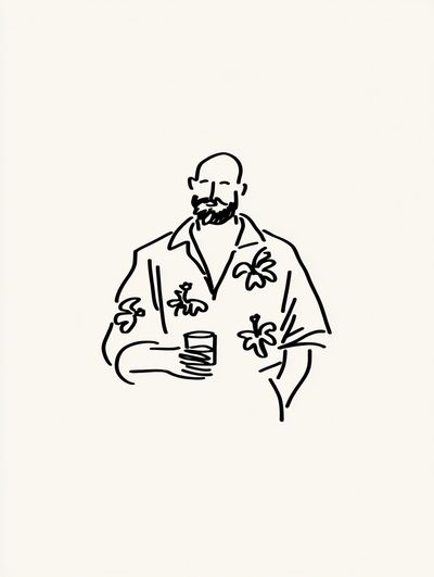 Stylish Man with Drink