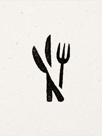Minimalist Cutlery Line Art Poster. poster