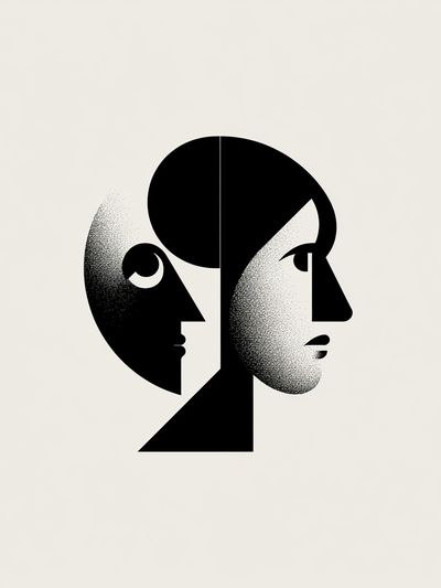 Dual Face Minimalist Print. poster