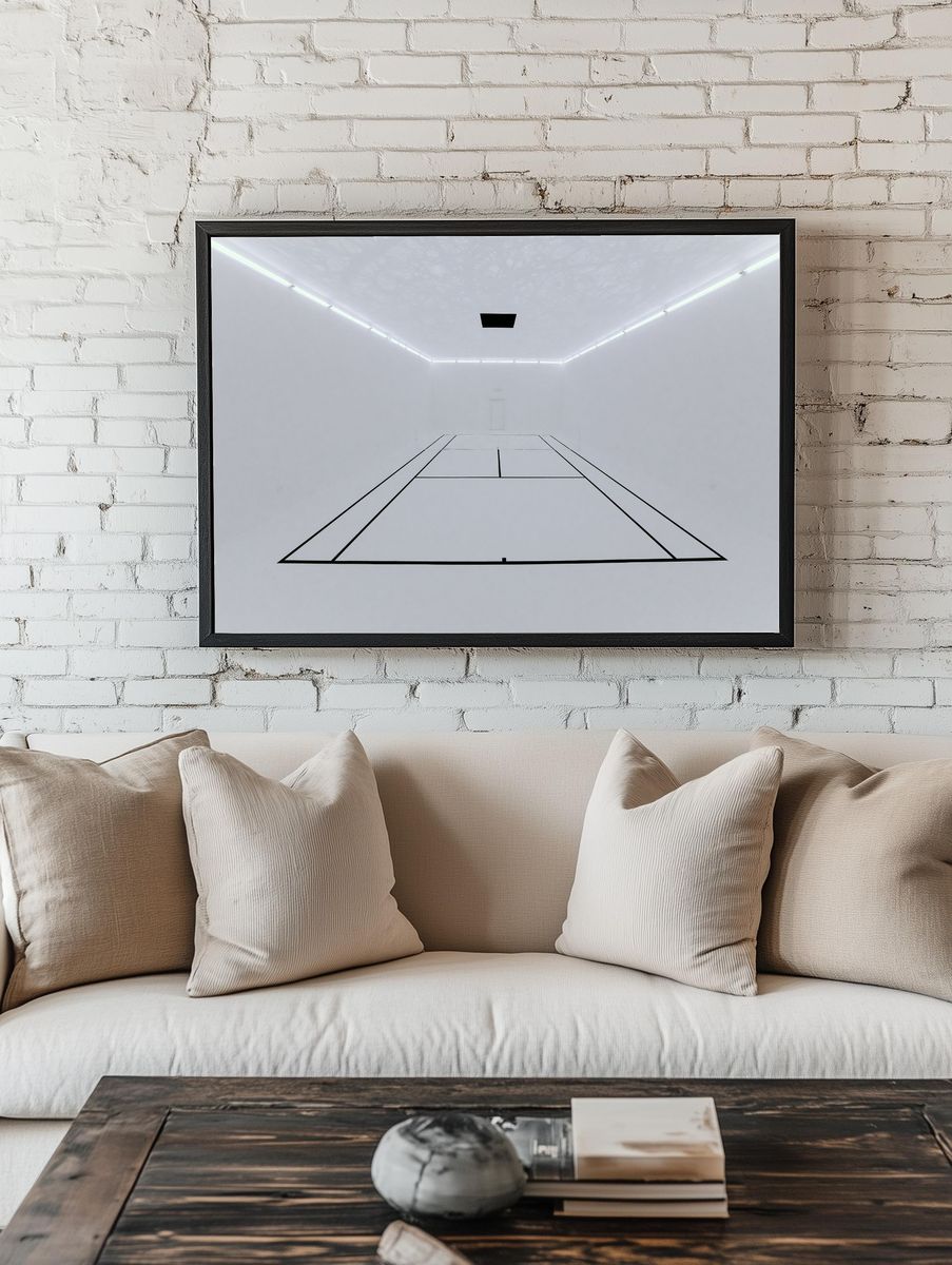 Minimalist Court Room Print. room preview