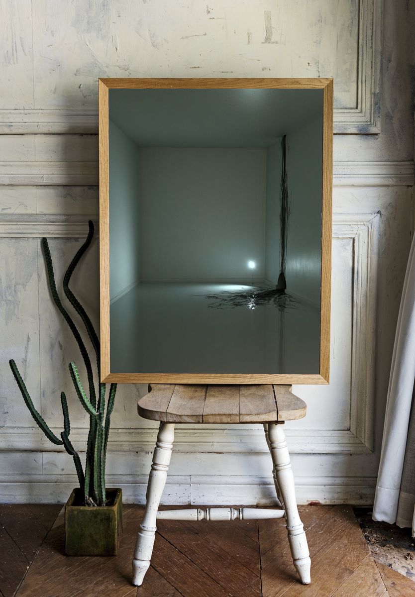 Minimalist Dark Room Print. — room view 1