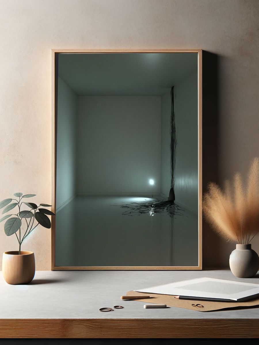 Minimalist Dark Room Print. — room view 2