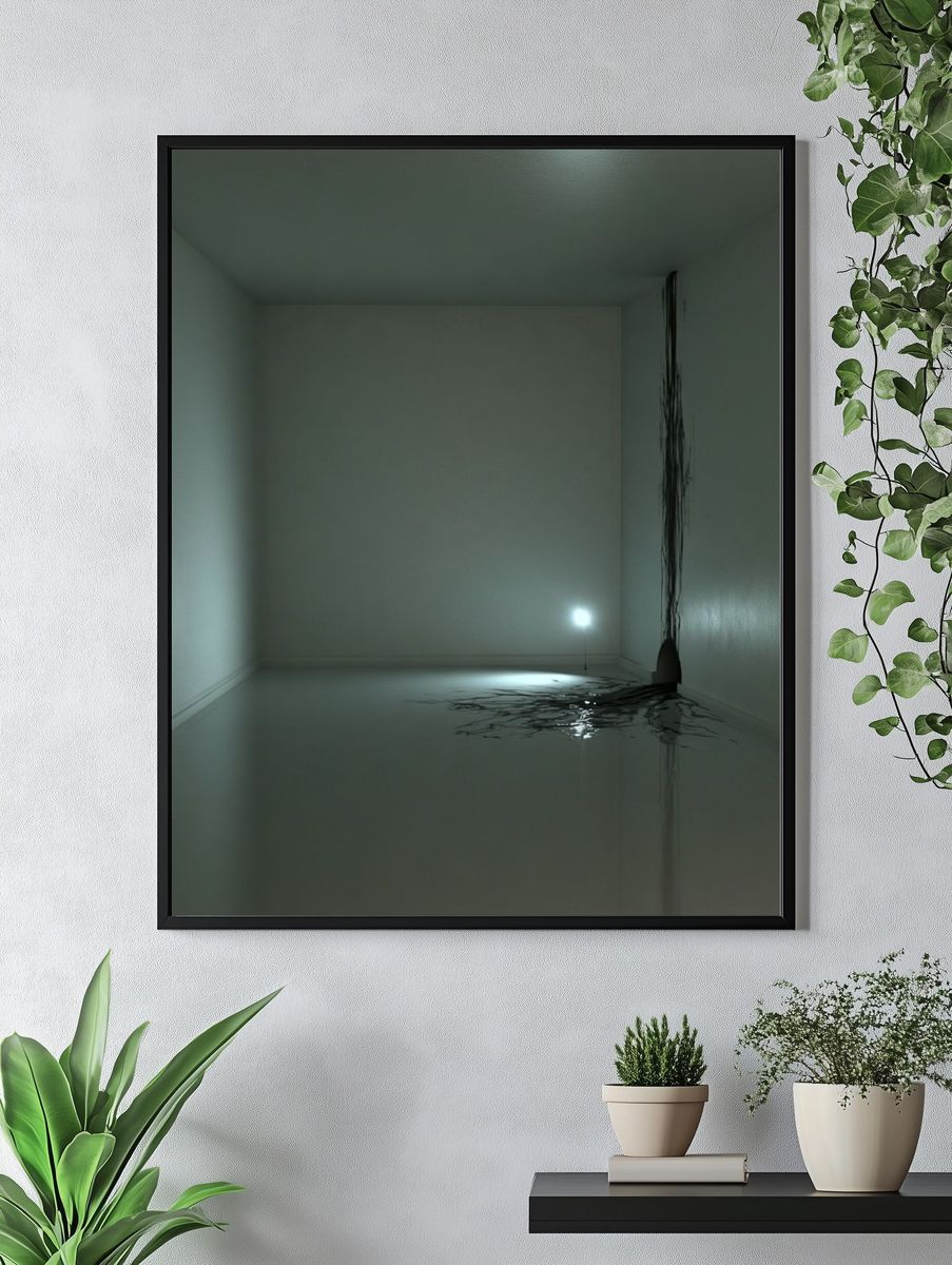 Minimalist Dark Room Print. — room view 4