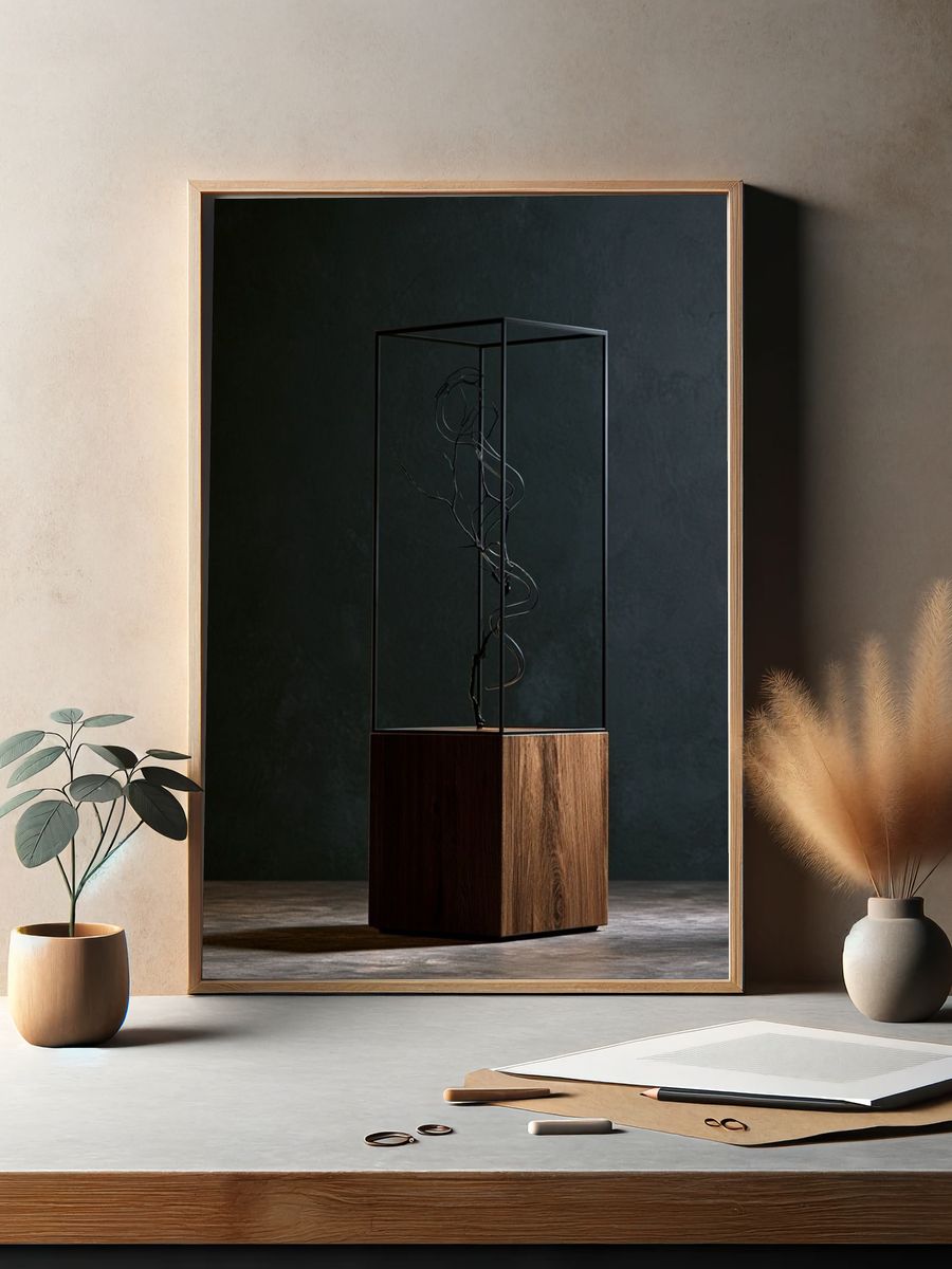 Minimalist Sculpture Display Print. — room view 2