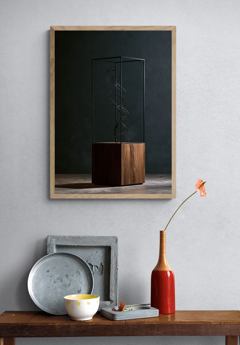 Minimalist Sculpture Display Print. — room view 3