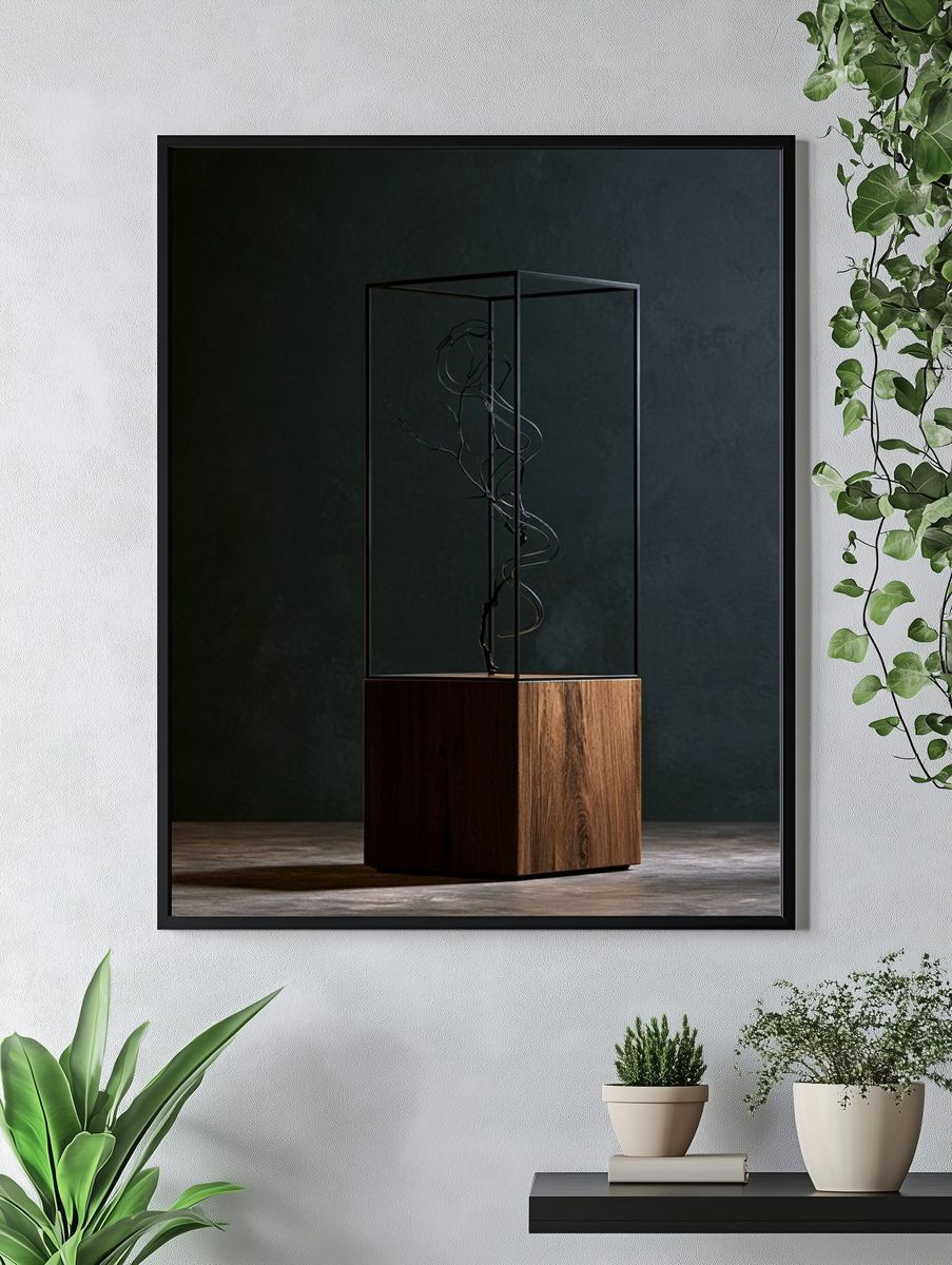 Minimalist Sculpture Display Print. — room view 4