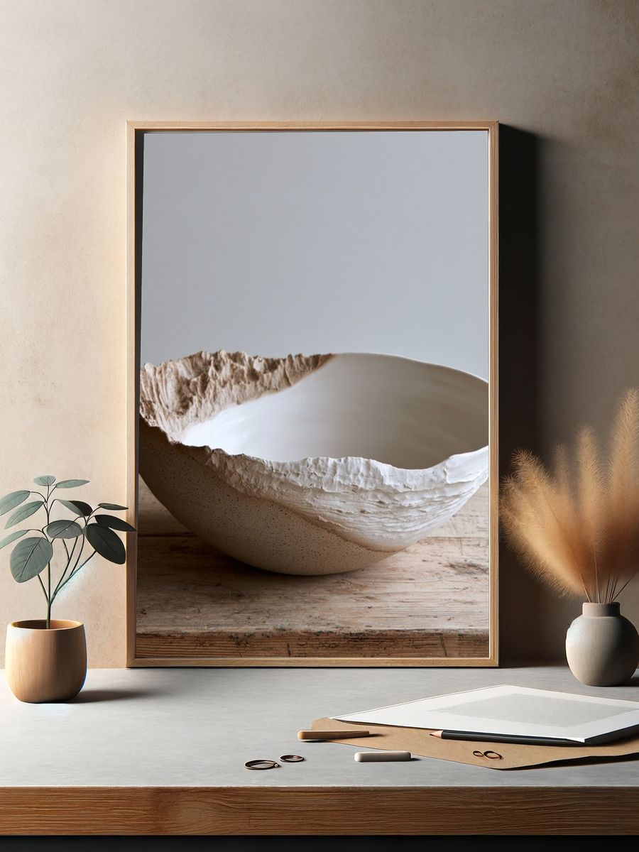 Organic Ceramic Bowl Print. — room view 2