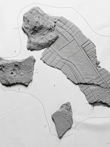Fossil Fragment Study Print. poster — minimalist art