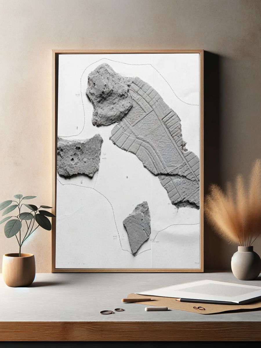 Fossil Fragment Study Print. — room view 2