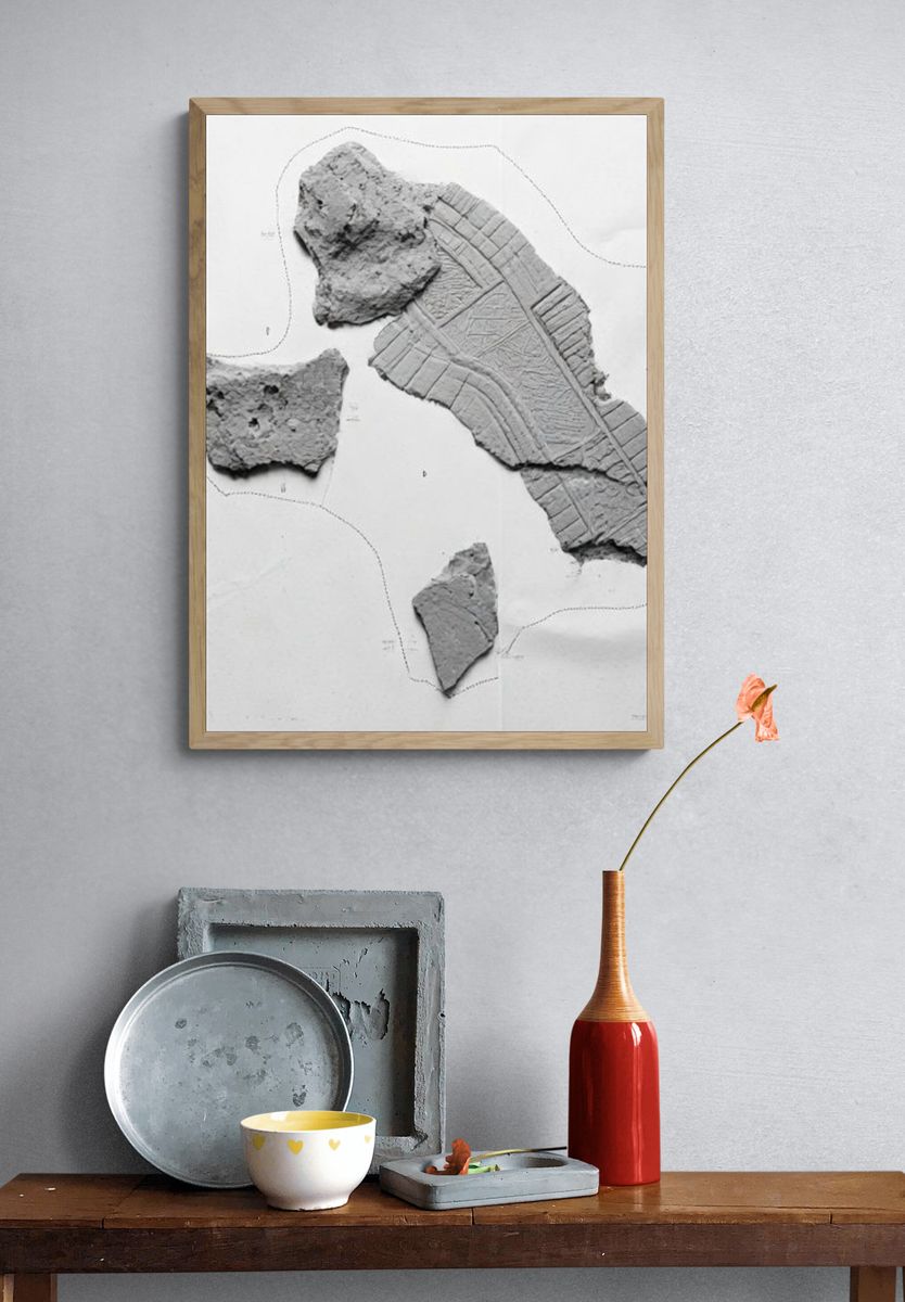 Fossil Fragment Study Print. — room view 3