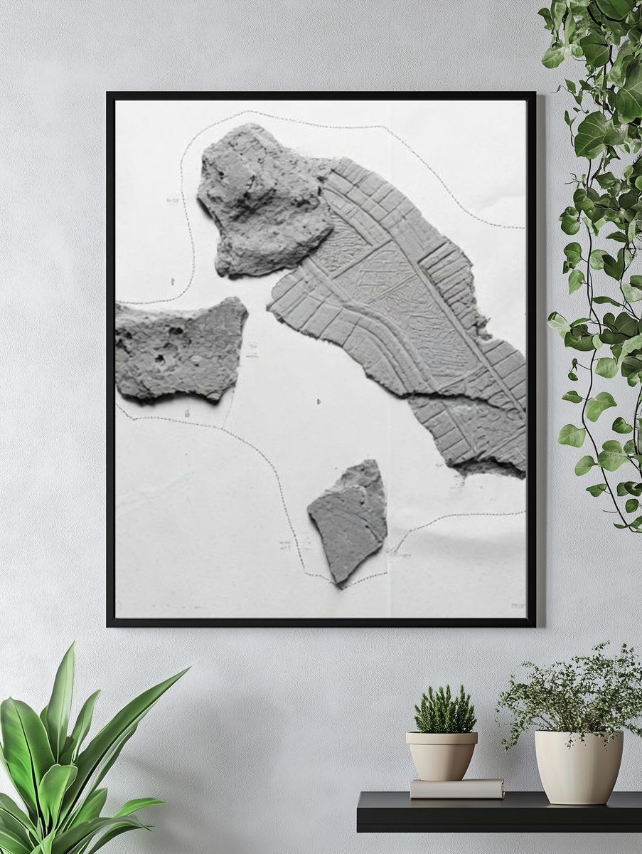 Fossil Fragment Study Print. — room view 4