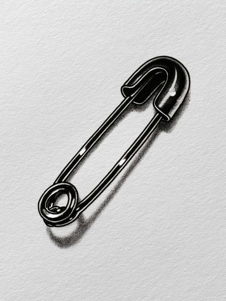Safety Pin Minimalist Print. poster detail