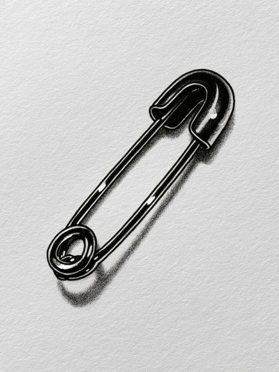 Safety Pin Minimalist Print. poster
